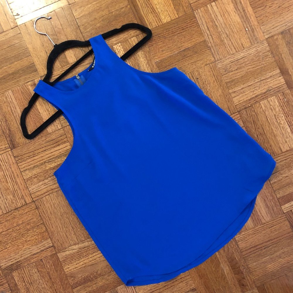 Express Blue Zipper Back Tank